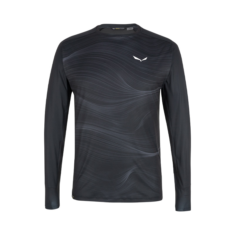 Футболка мужская с длинным рукавом Salewa SECEDA DRY M L/S TEE Black Out