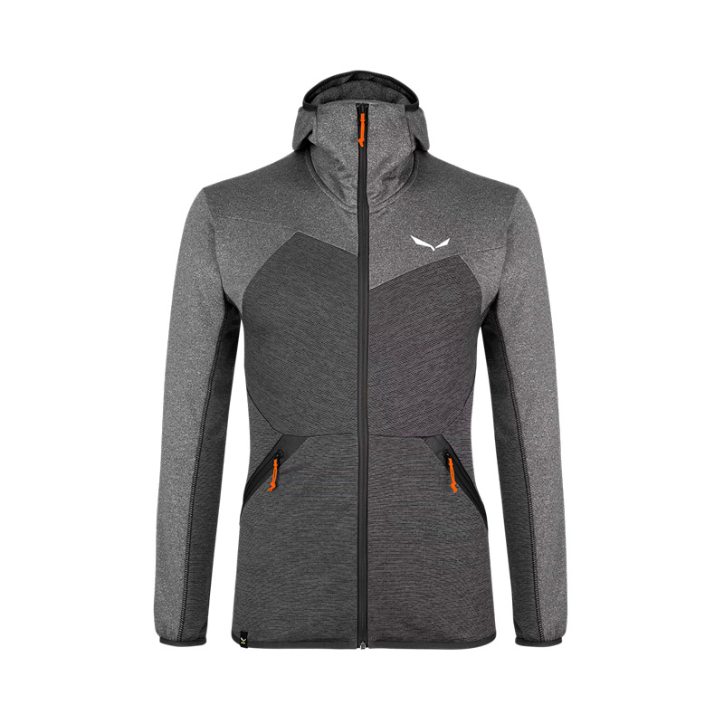 Куртка мужская Salewa PUEZ MELANGE PL M FZ HOODY-0910 Black Out Melange