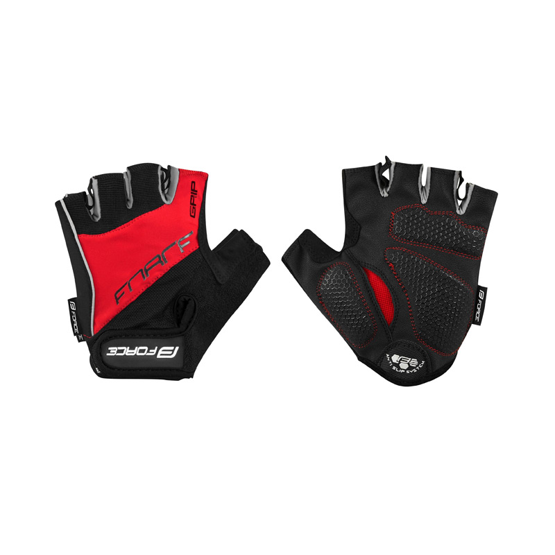 Перчатки велосипедные gloves FORCE GRIP gel red