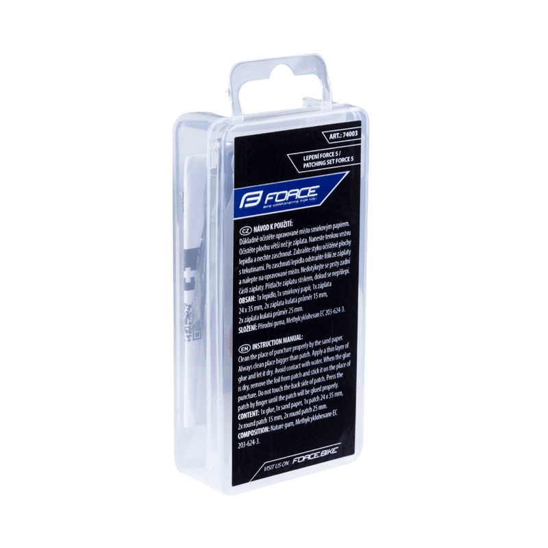 Рем.комплект для камеры patching set FORCE 5 plastic box-sm 80x40x20mm