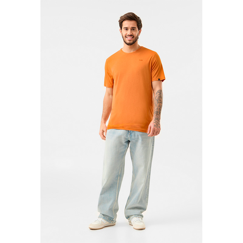Футболка мужская FLOV MORRO M T-SHIRT Orange/Dark Grey Bamboo