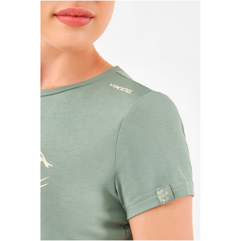 Футболка женская VIKING LENTA LIGHT W T-SHIRT Green/Beige Bamboo