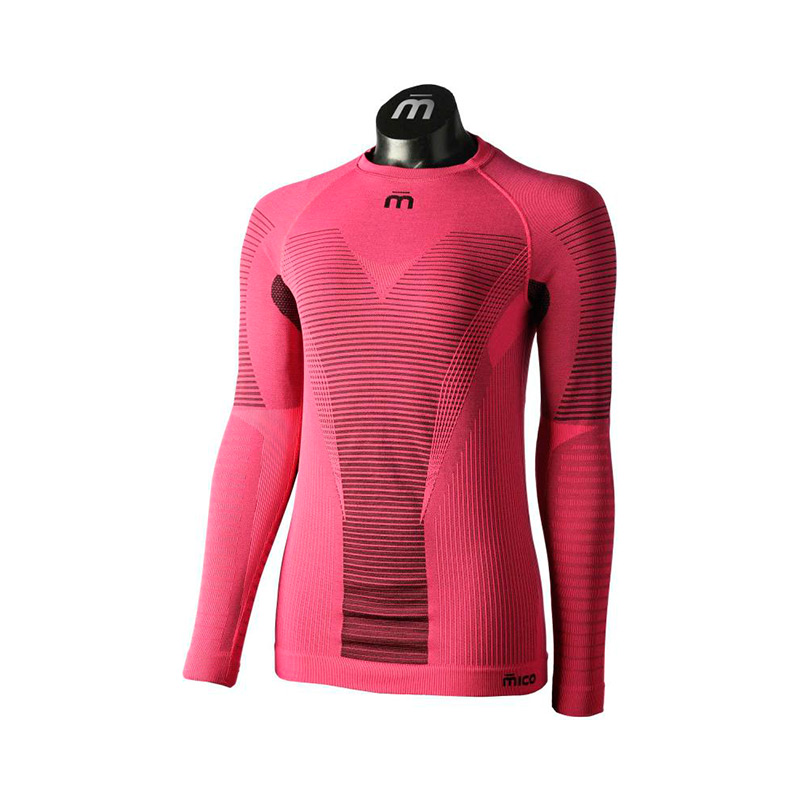 Термобелье женское верх   Mico WLS Round Neck Shirt Warm Control Fragola