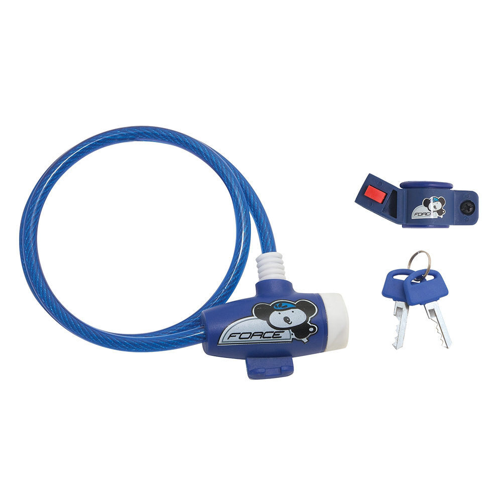 Замок lock child FORCE with holder 80cm/8mm blue