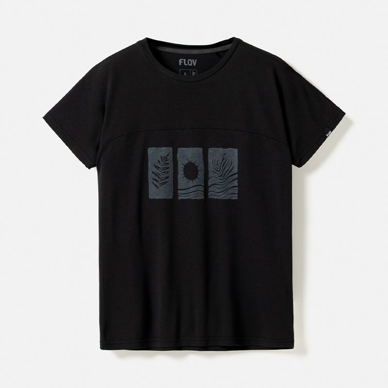 Футболка женская FLOV PAGOSA W T-SHIRT Black/Dark Grey Bamboo