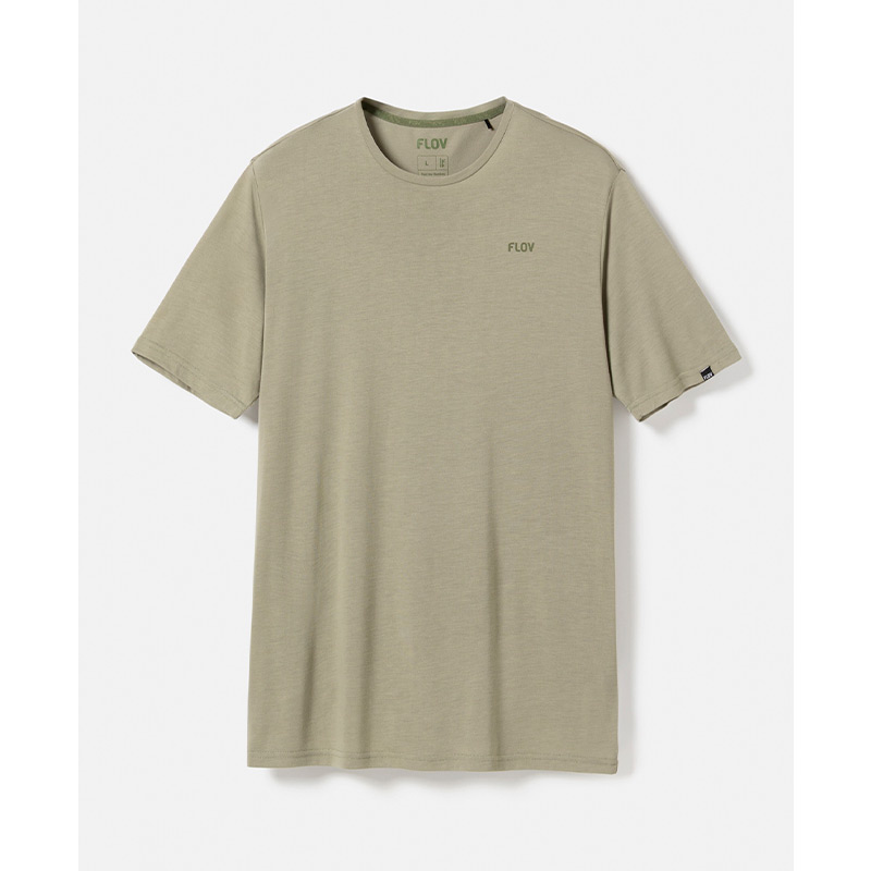Футболка мужская FLOV MORRO M T-SHIRT Green/Dark Grey Bamboo