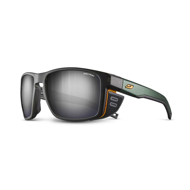 Очки Julbo SHIELD TRANSLUCENT DARK GREEN/DARK GREEN/ORANGE SP4 SILVER FLASH