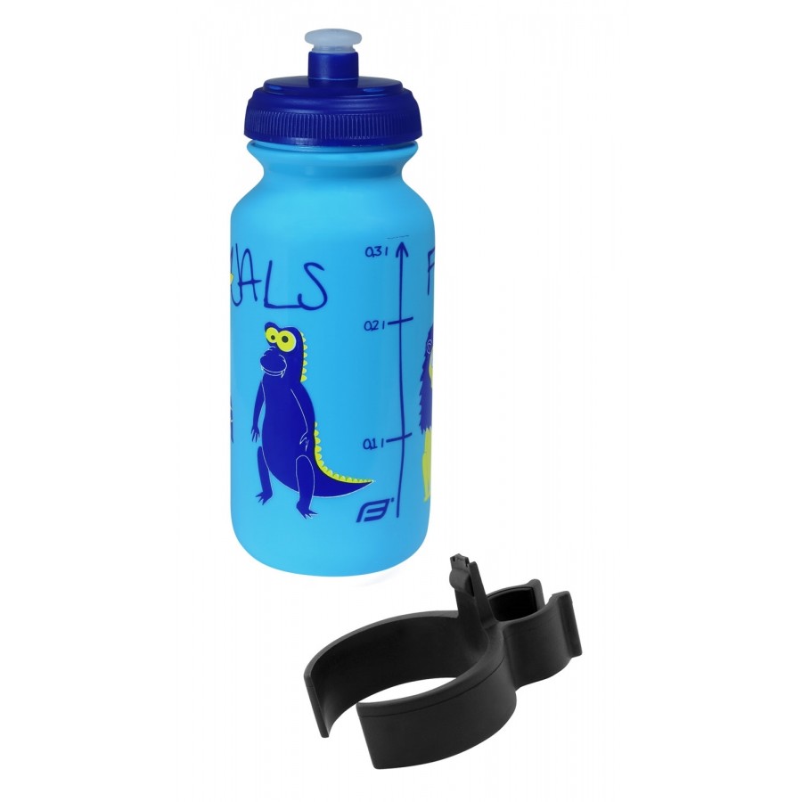 Велобутыль детский bottle for kids FORCE ZOO with holder 0,3L Blue
