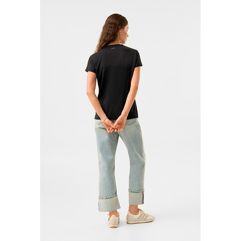 Футболка женская FLOV PAGOSA W T-SHIRT Black/Dark Grey Bamboo