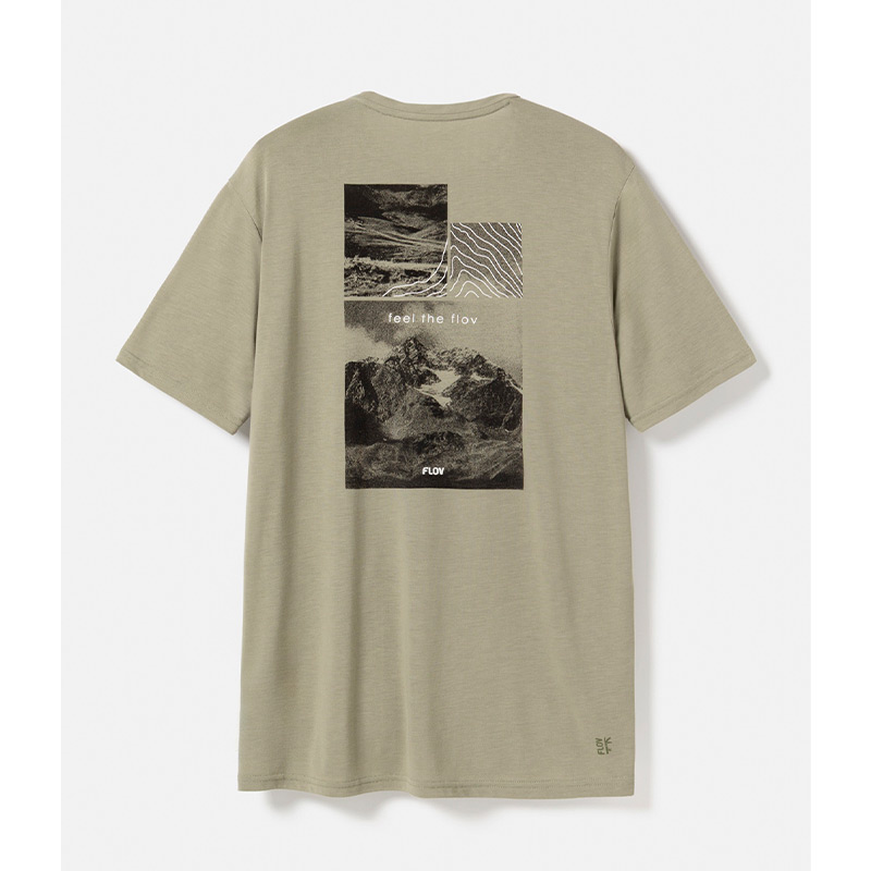 Футболка мужская FLOV MORRO M T-SHIRT Green/Dark Grey Bamboo