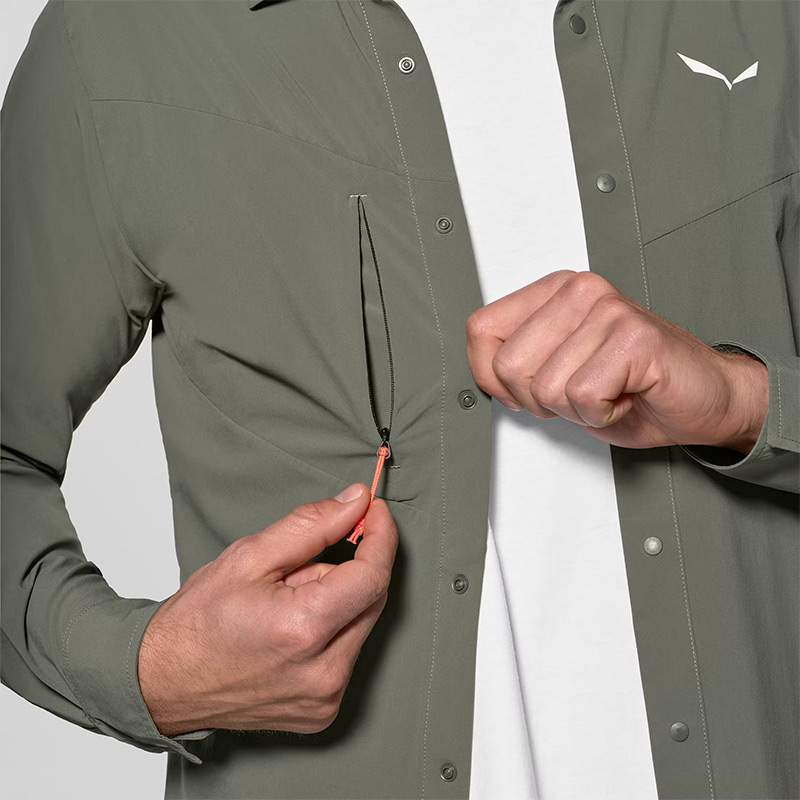 Рубашка мужская Salewa PUEZ L/S M SHIRT Faded Green