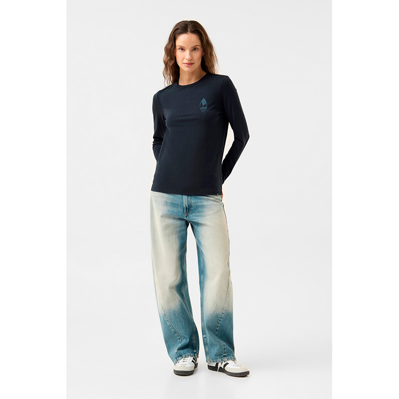 Футболка женская FLOV PARIA W L/S TEE Navy/Blue Bamboo