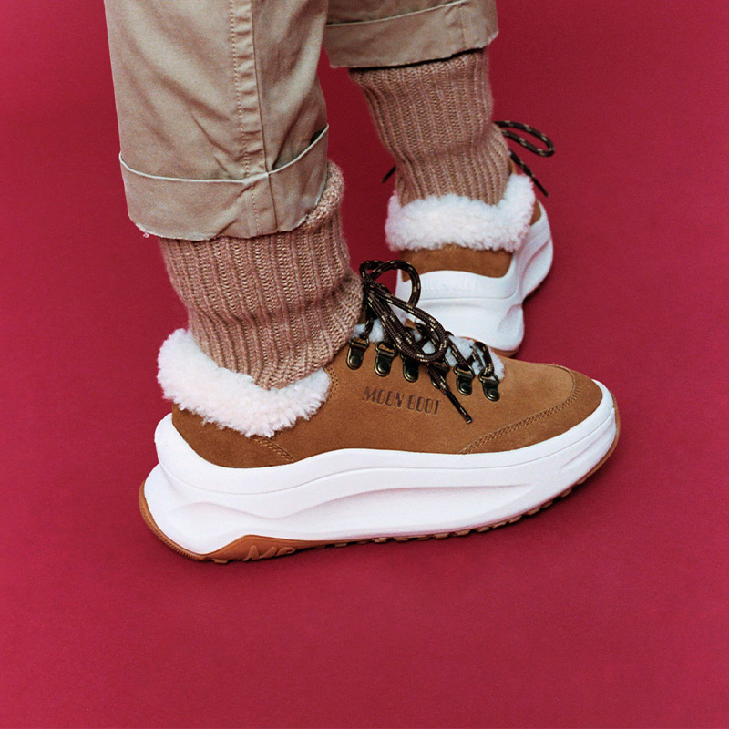 Кроссовки женские Tecnica MOON BOOT MOON247 CITY SHEARLING COGNAC