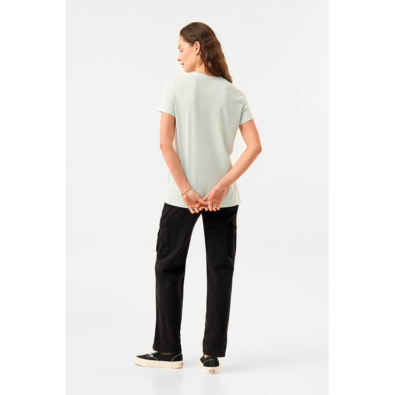 Футболка женская FLOV TAMALA W T-SHIRT Light Grey/Green Bamboo