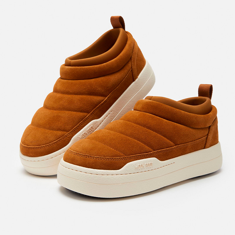 Слипоны женские Tecnica MOON BOOT PARK SOFT SUEDE COGNAC