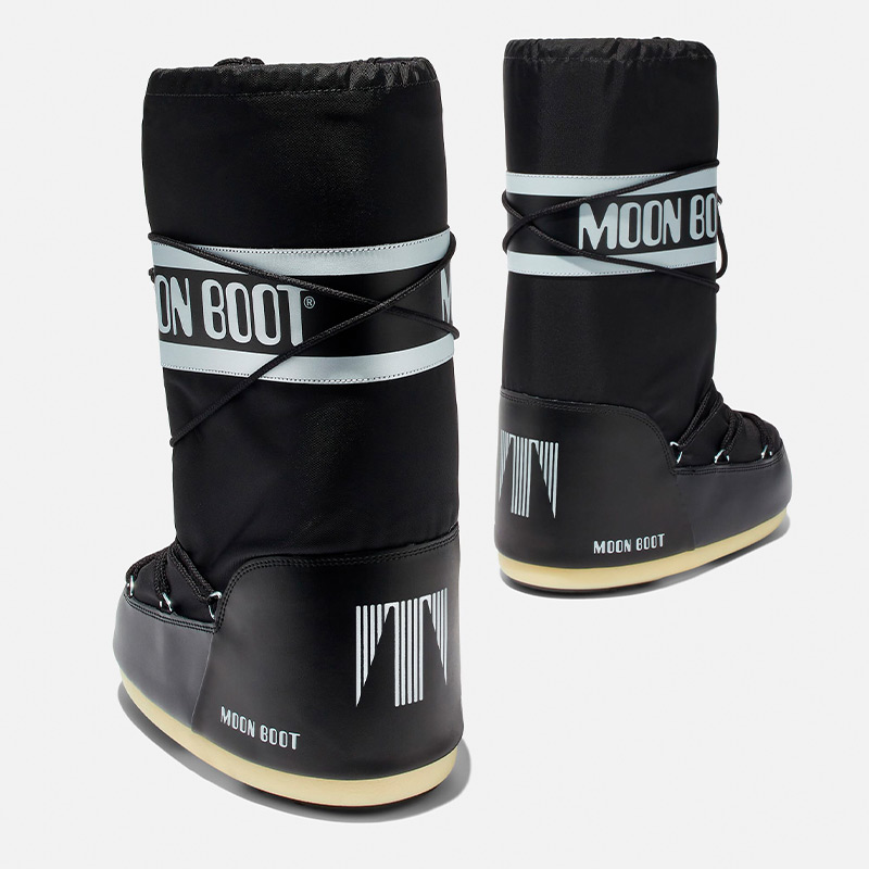 Сапоги женские Tecnica MOON BOOT ICON NYLON BLACK-WHITE
