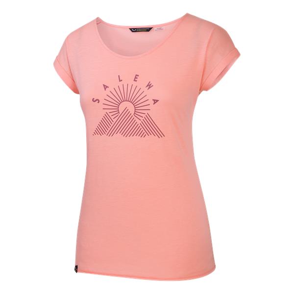 Футболка женская Salewa FANES SUN HEMP W S/S TEE Peach Coral