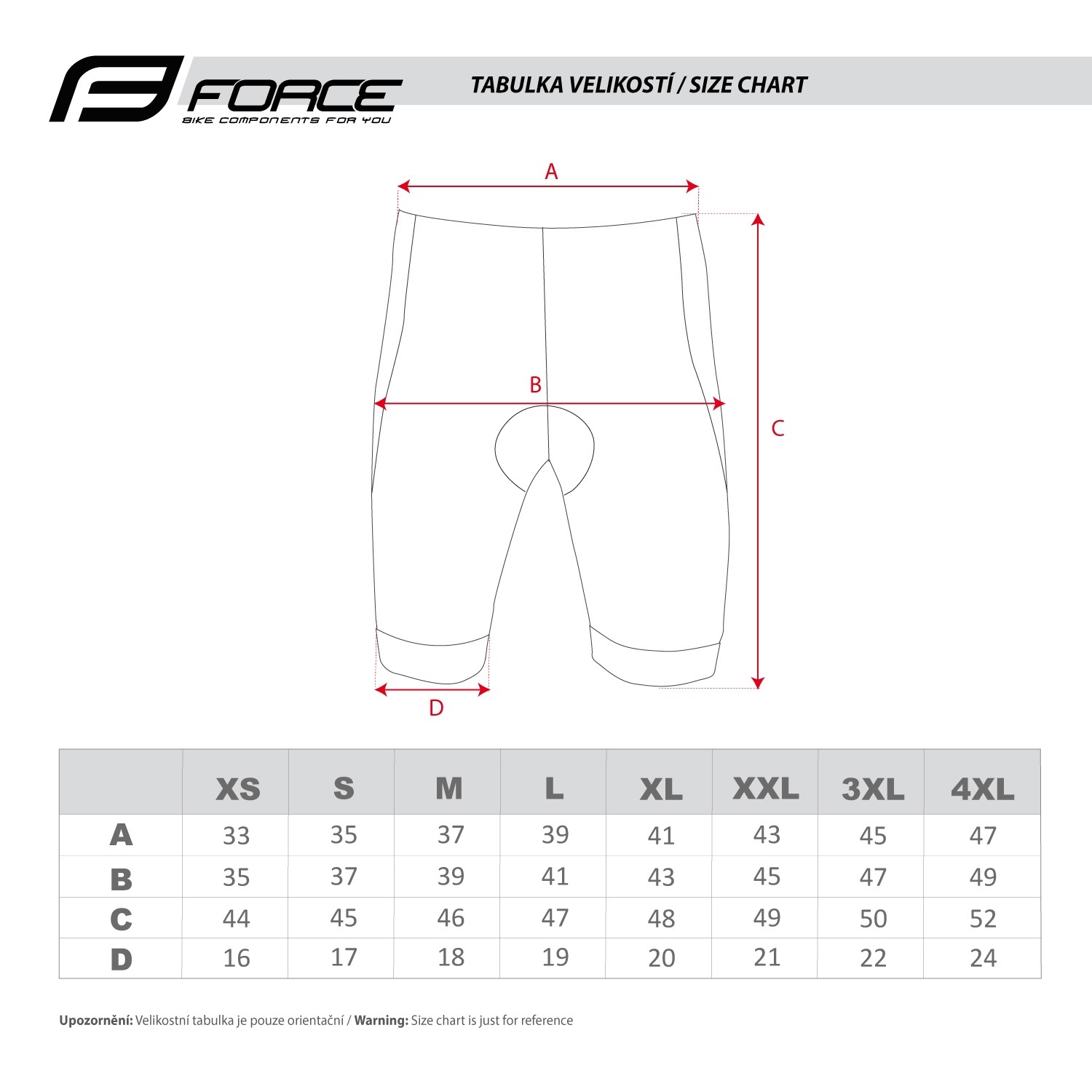 Шорты shorts FORCE B21 EASY to waist with pad black