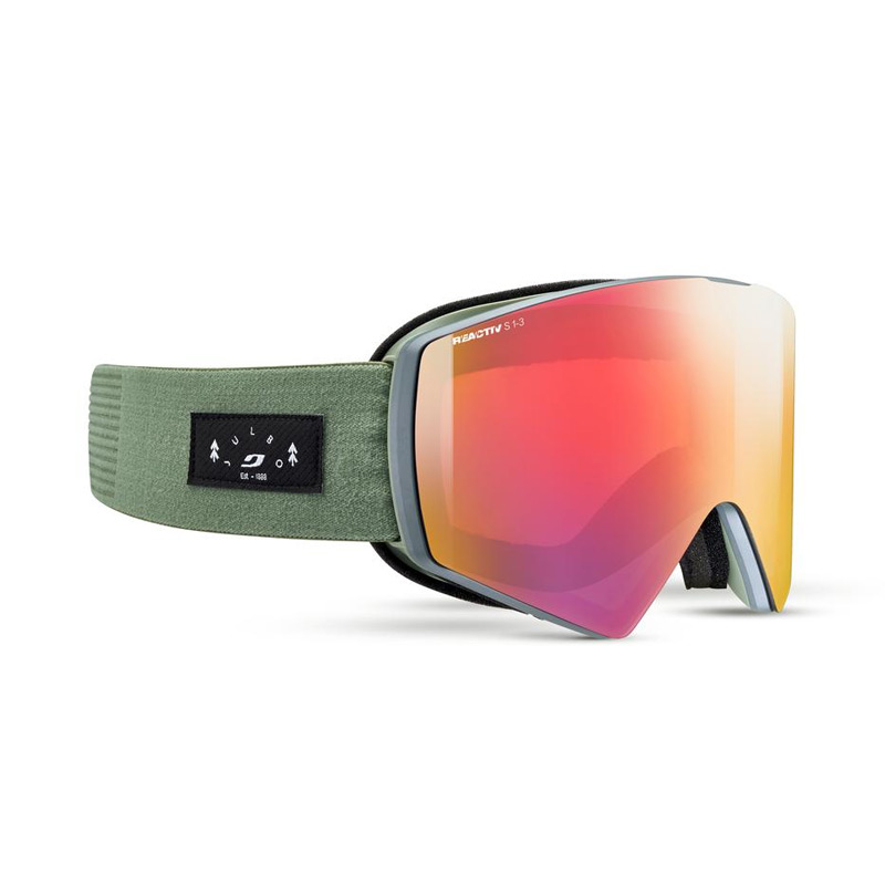 Горнолыжная маска Julbo RAZOR EDGE GREY/GREEN REACTIV 1-3 High Contrast+Red Flach