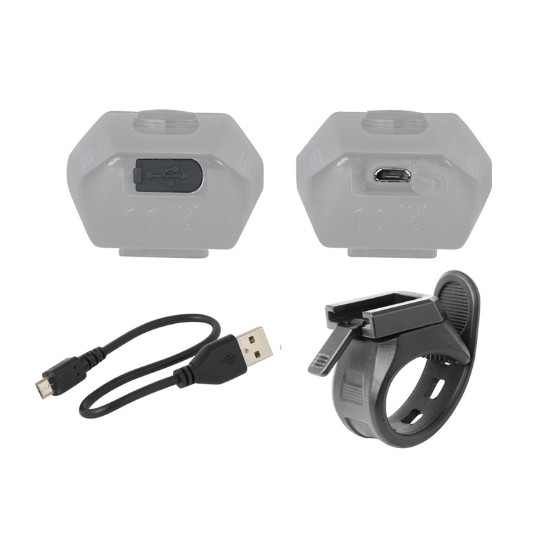 Фонарь передний light front FORCE BUG-400 USB Black