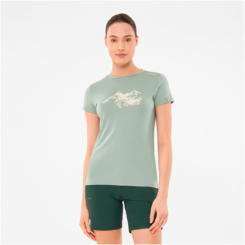 Футболка женская VIKING LENTA LIGHT W T-SHIRT Green/Beige Bamboo