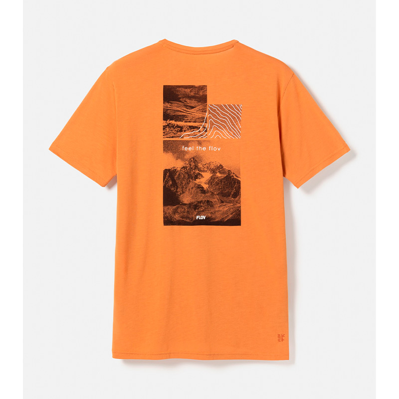 Футболка мужская FLOV MORRO M T-SHIRT Orange/Dark Grey Bamboo
