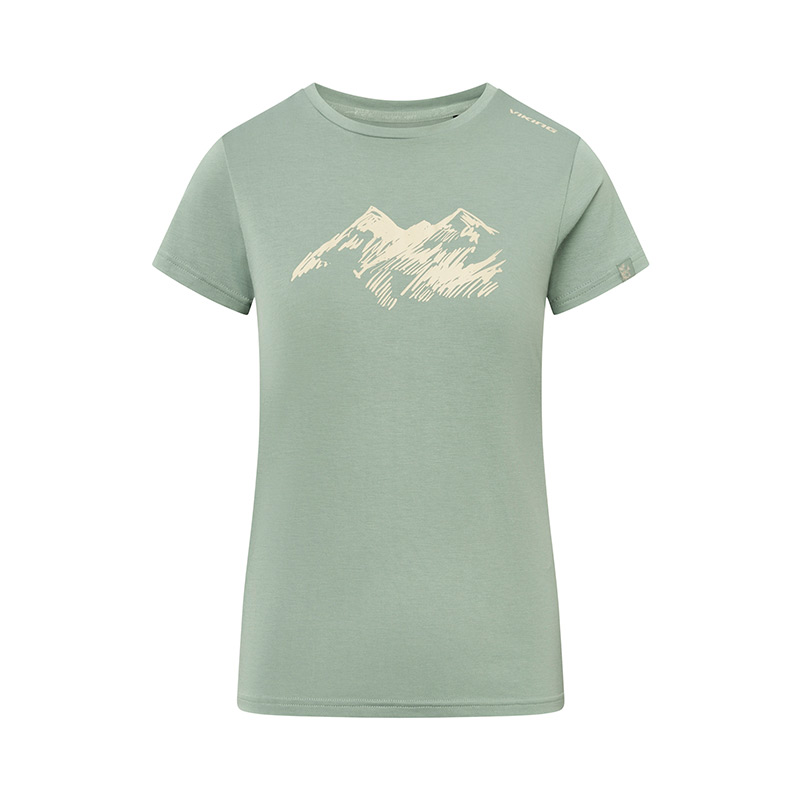Футболка женская VIKING LENTA LIGHT W T-SHIRT Green/Beige Bamboo