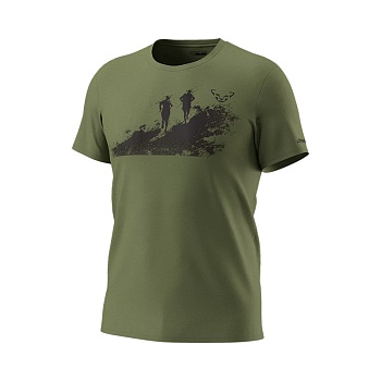 Футболка мужская Dynafit GRAPHIC CO M S/S TEE military green/runners cotton organic
