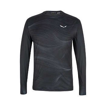 Футболка мужская с длинным рукавом Salewa SECEDA DRY M L/S TEE Black Out