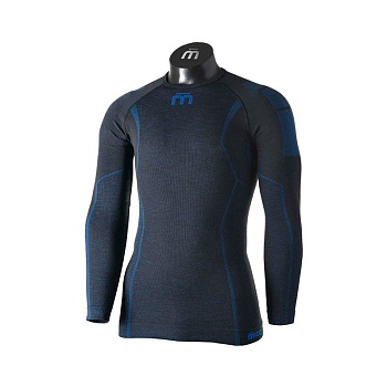 Термобелье мужское верх Mico MLS Round Neck Shirt SuperTermo Merino Night