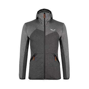Куртка мужская Salewa PUEZ MELANGE PL M FZ HOODY-0910 Black Out Melange