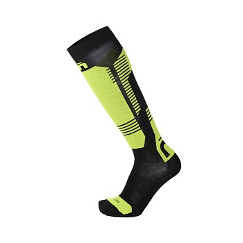 Носки унисекс Mico Light W.Superthermo Merino Ski Socks Nero Giallo Fluo