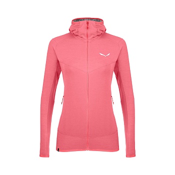 Кофта женская Salewa LIGHT MICRO PL W FZ HOODY-6205 Calypso Coral Melange