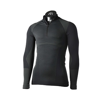 Термобелье мужское верх Mico MLS HZ Neck Shirt Warm Control Piombo